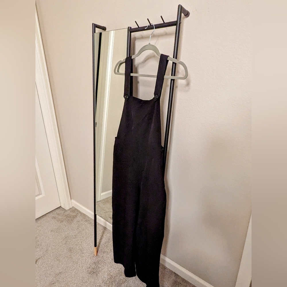 Nasty Gal Black Flowy Jumpsuit Overalls